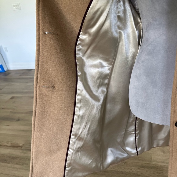 Calvin Klein Single Breasted Cashmere Wool Blend Reefer Coat - Picture 5 of 10